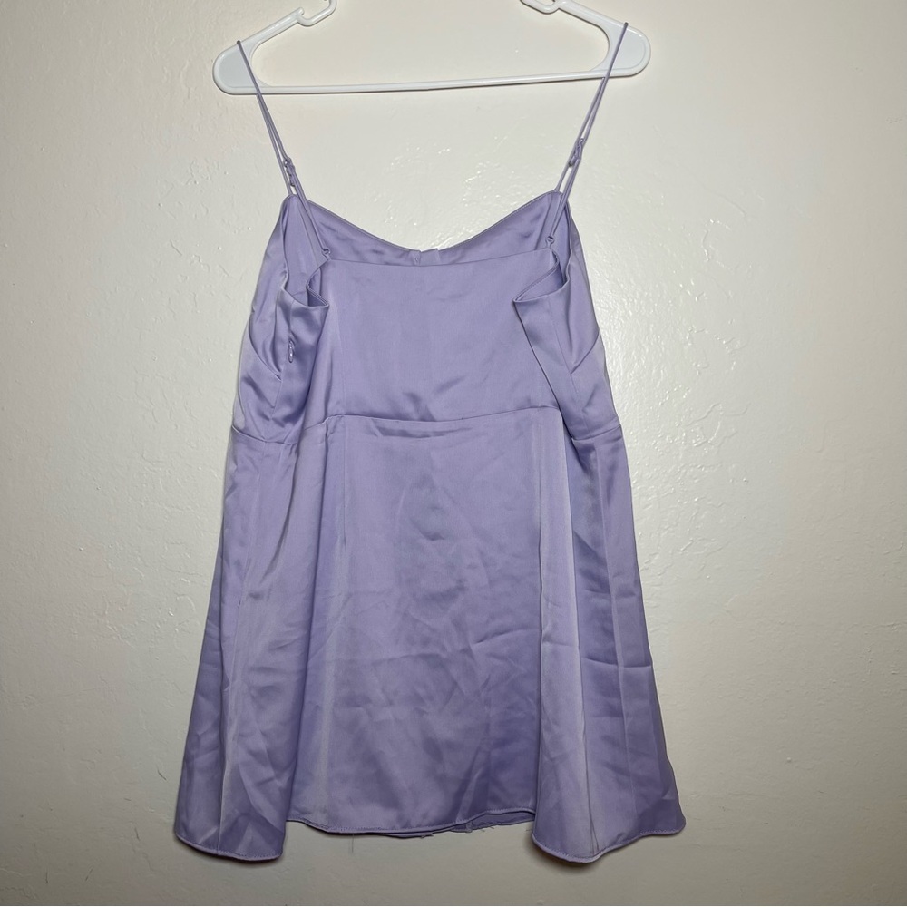 Urban Outfitters Lilac Padova Satin Button Front Mini Slip Dress size Large NWT - Picture 4 of 14